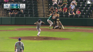 George Valera homers (12) on a fly ball to right field.