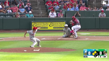 Deniel Ortiz out on a sacrifice fly to right fielder Trent Youngblood. Travis Honeyman scores.
