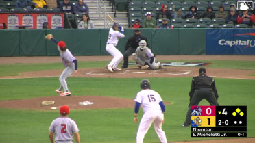 Eddie Micheletti Jr. singles on a fly ball to shortstop Wyatt Young. Jace Bohrofen scores. Sean Keys to 3rd. Aaron Parker to 2nd.