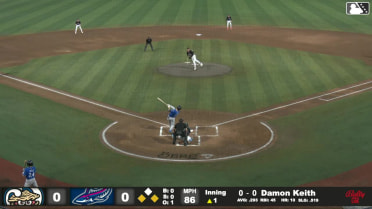 Damon Keith singles on a fly ball to right fielder Colby Shade. Dylan O'Rae scores. Andrew Fischer to 2nd.
