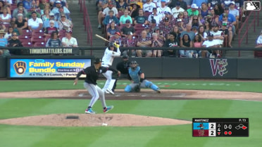 Luiyin Alastre hits a ground-rule double (9) on a fly ball to right-center field. Tyler Rodriguez to 3rd.
