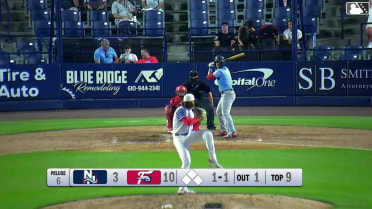 Nick Goodwin homers (9) on a fly ball to center field.