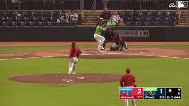 Brett Wisely out on a sacrifice fly to left fielder Andrew Pintar. Aaron Schunk scores.