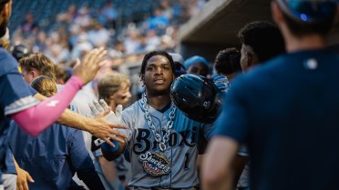 Peña Records First Double-A Home Run, Shuckers Snap Skid