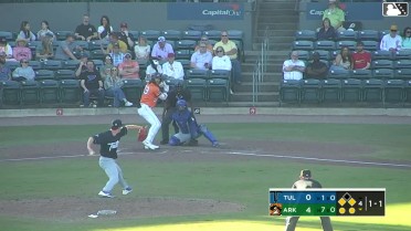 Hunter Fitz-Gerald singles on a sharp ground ball to second baseman Jake Gelof. Bill Knight scores. Michael Arroyo to 2nd.