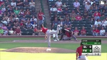 Kasen Wells strikes out swinging.