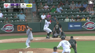 Yophery Rodriguez singles on a fly ball to right fielder James Taussig. Jack Winnay scores. Yophery Rodriguez to 2nd.