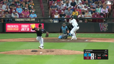 Daniel Dickinson homers (4) on a fly ball to left center field. Marco Dinges scores.
