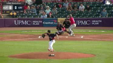 Easton Carmichael singles on a sharp line drive to left fielder Stephen Hrustich. Lonnie White Jr. scores. Callan Moss to 2nd.