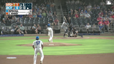 Cooper Kinney homers (11) on a line drive to left field.
