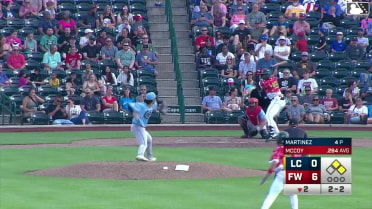 Alex McCoy doubles (25) on a soft line drive to right fielder Esteban González. Justin DeCriscio scores. Ryan Wideman scores.
