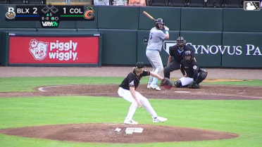 Blake Burke singles on a sharp line drive to right fielder Kevin Kilpatrick Jr. Jesús Made scores.