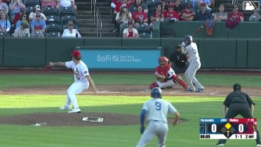 Yeiner Fernandez singles on a fly ball to shortstop Jeremy Rivas. Chris Newell scores.