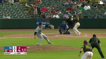 Keyber Rodriguez singles on a line drive to center fielder Kendall George. John Taylor scores. Orlando Martinez to 2nd.