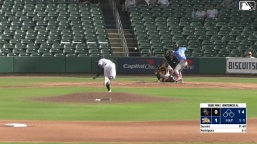 Raudi Rodriguez homers (7) on a fly ball to right field.
