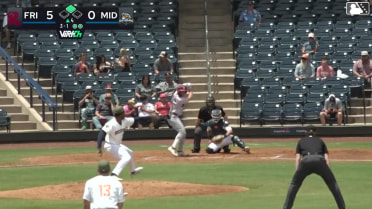 Dylan Dreiling singles on a sharp line drive to left fielder Clark Elliott. Orlando Martinez scores.