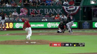 Andrew Pinckney singles on a ground ball to center fielder Andrew Pintar. Dylan Crews scores.