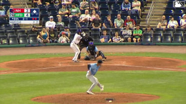 GJ Hill doubles (15) on a line drive to left fielder Victor Arias. Zach Kokoska scores.