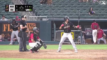 Josh Hood hits a solo home run to center field
