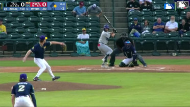 Kole Myers triples (1) on a sharp line drive to right fielder Rudy Martin Jr. Jake Gelof scores.