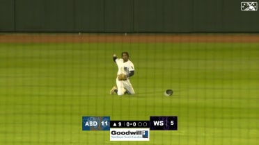 DJ Gladney makes a diving catch in left field