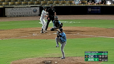 Cooper McMurray singles on a line drive to right fielder Angel Mateo. Carter Beck scores.
