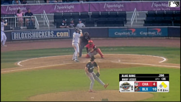 Blake Burke doubles (17) on a line drive to center fielder Jay Allen II. Josiah Ragsdale scores. Andrew Fischer scores.