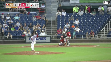 Jesus Castillo doubles (3) on a sharp fly ball to left fielder Caden Rose. Derek Berg scores.