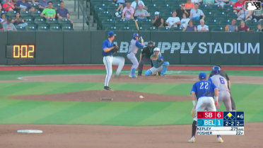 Kane Kepley singles on a line drive to right fielder Jacob Jenkins-Cowart. Michael Hallquist scores.