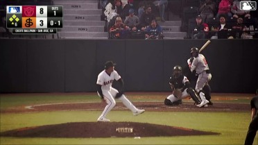 Enyervert Perez out on a sacrifice fly to left fielder Broedy Poppell. JD Dix scores.