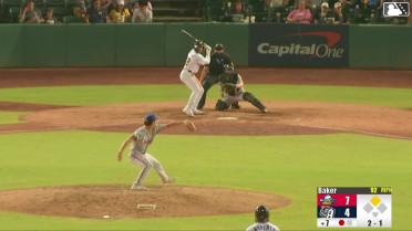 Ethan Salas singles on a ground ball to right fielder Angel Ortiz. Kai Roberts scores.