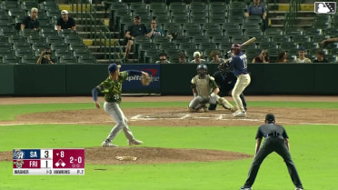 Max Wagner grounds into a force out, third baseman Luis Verdugo to second baseman Ryan Jackson. Sebastian Walcott scores. Frainyer Chavez out at 2nd. Max Wagner to 1st.
