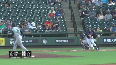 Justin Foscue hits an RBI triple for Round Rock