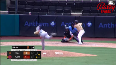 Adrian De Leon homers (2) on a line drive to left field. Pedro Blanco scores.
