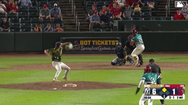 Jesús Báez doubles (8) on a line drive to left fielder Tirso Ornelas. Josiah Ragsdale scores.