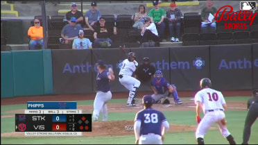 Kayson Cunningham triples (2) on a line drive to left fielder Myles Naylor. JD Dix scores.