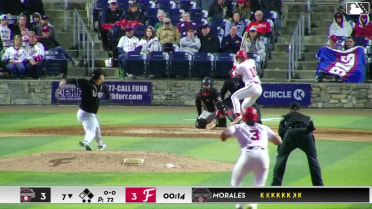 Luke Dickerson singles on a ground ball to left fielder Paulino Santana. Rafael Ramirez Jr. scores. Eli Willits to 2nd.