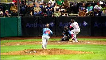 Carlos Virahonda homers (3) on a fly ball to left center field.