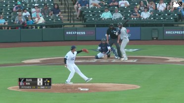 Collin Price homers (13) on a fly ball to left field. Trenton Brooks scores.