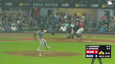 Eddys Leonard singles on a ground ball to center fielder Braiden Ward. Luis Lara scores. Brock Wilken to 2nd.