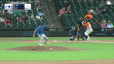 Max Holy homers (1) on a fly ball to left field.