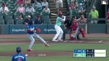 Ivan Johnson homers (9) on a fly ball to left field.