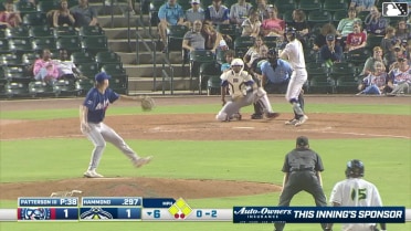Josh Hammond strikes out swinging. Roni Cabrera scores. Ivan Sosa scores. Henry Ramos to 2nd. Josh Hammond to 1st. Wild pitch by pitcher Anthony Patterson III.