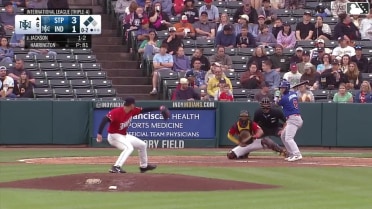 Alex Jackson pops into a double play in foul territory, first baseman Rafael Flores Jr. to catcher Endy Rodríguez. Ryan Kreidler out at home.