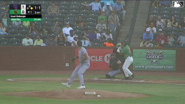 Axiel Plaz homers (8) on a line drive to right center field. Murf Gray scores.