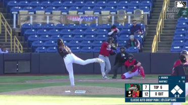Logan Wagner out on a sacrifice fly to right fielder Aaron Walton. Charles Davalan scores. Mike Sirota to 3rd.