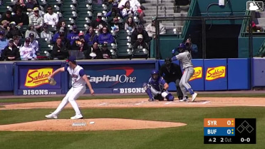 Cristian Pache homers (1) on a fly ball to left field.