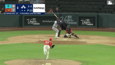 Cavan Biggio homers (18) on a fly ball to right center field.