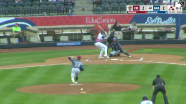 Ben McLaughlin doubles (2) on a ground ball to center fielder Jake Snider. Gavin Logan scores. Junior Franco scores.