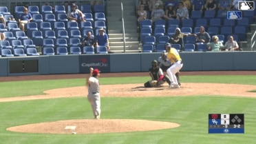 Easton Shelton homers (13) on a fly ball to right center field.